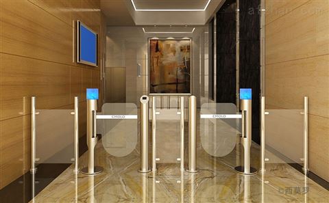 写字楼出入口立式圆柱摆闸超宽通道速通门